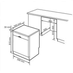 Kích thước Máy rửa bát Bosch serie 6