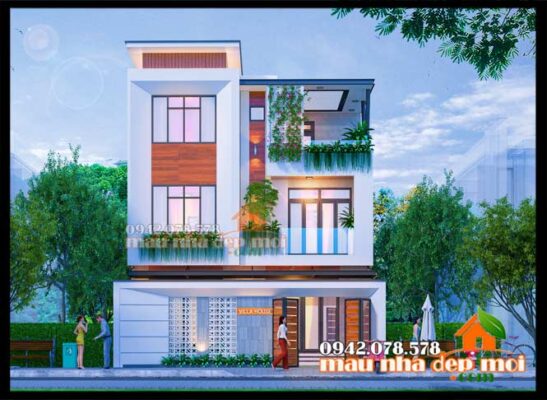 biet thu dep 3 tang hien dai co gara