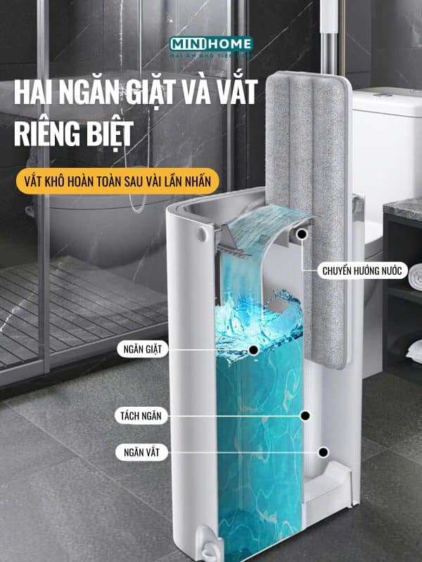 Cây lau nhà tự vắt thông minh 6