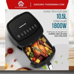NỒI CHIÊN KHÔNG DẦU SUNHOUSE SHD4038 10,5 lít