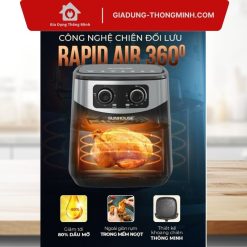 NỒI CHIÊN KHÔNG DẦU SUNHOUSE SHD4038 hiện đại
