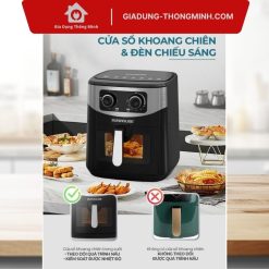 NỒI CHIÊN KHÔNG DẦU SUNHOUSE SHD4038 tiện lợi