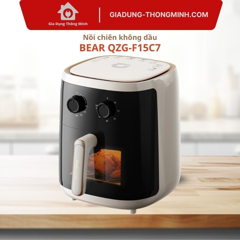 Noi Chien Khong Dau 5 lit Bear QZG F15C7 Nồi Chiên Không Dầu Bear 5 lít QZG-F15C7