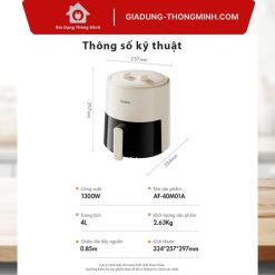 Noi Chien Khong Dau Gaabor 4 Lit AF 40M01A 5 Nồi Chiên Không Dầu Gaabor 4 Lít AF-40M01A an toàn