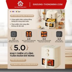 Noi chien khong dau Bear 5L AF 5H15I52 6 Nồi chiên không dầu Bear 5L AF-5H15I52 hiện đại