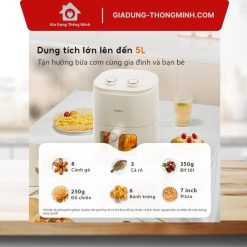 Nồi chiên không dầu Gaabor 5 lít dung tích lớn