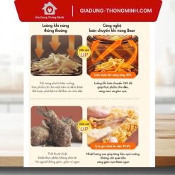 noi chien khong dau Bear 5 lit QZG da nang nồi chiên không dầu Bear 5 lít QZG đa năng