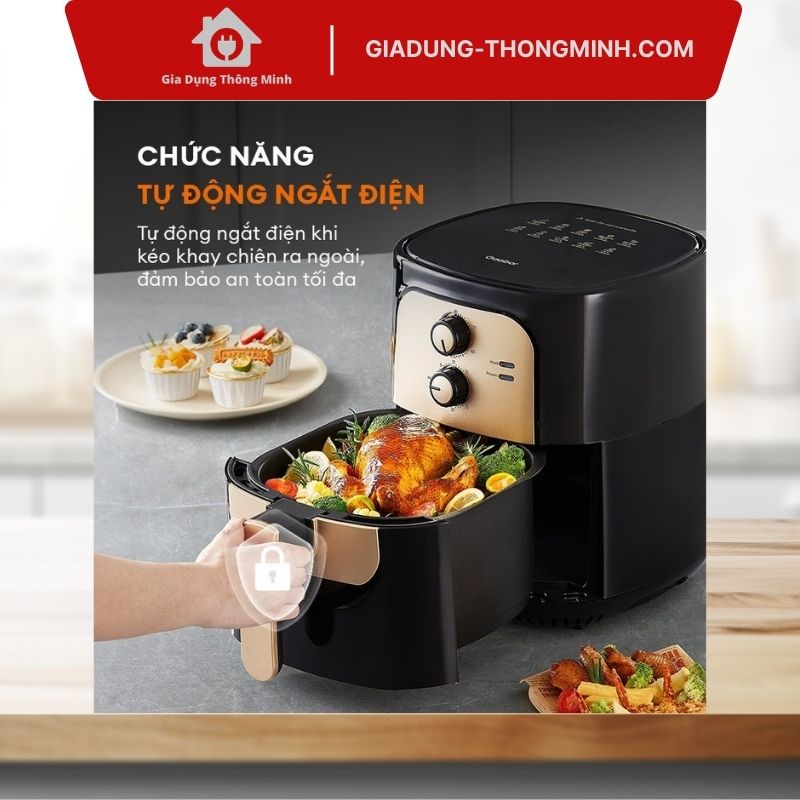 noi chien khong dau GAABOR 6.5 lit AF65M da nang nồi chiên không dầu GAABOR 6.5 lít AF65M đa năng